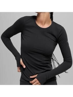 Alo Airbrush Winter Warm Nocturne Long Sleeve black  size XS